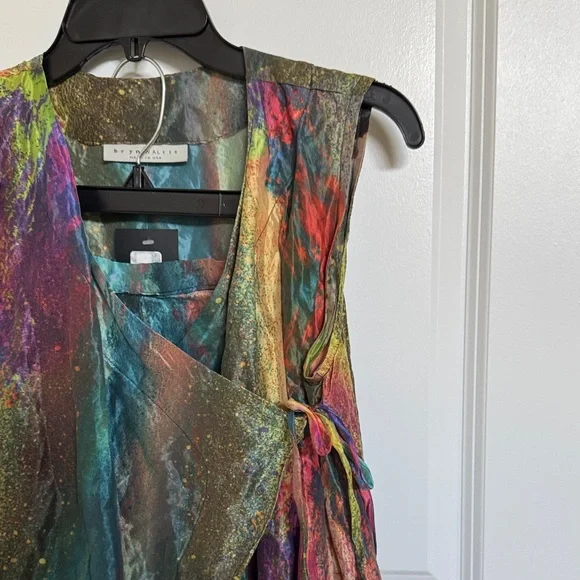 Bryn Walker women Zen Multicolor Layered Taffeta Vest and pants set - Picture 9 of 17